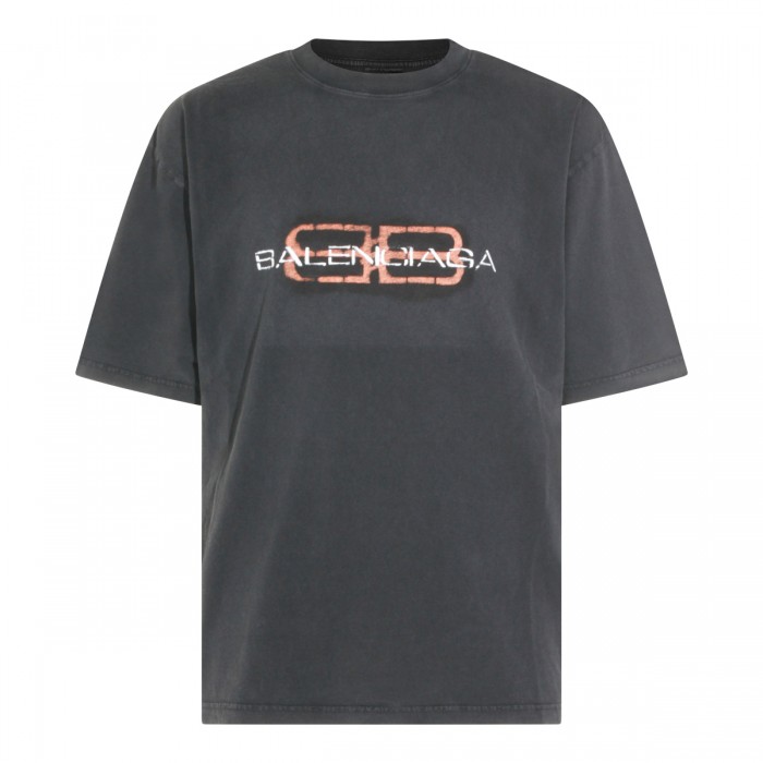 BLACK COTTON T-SHIRT