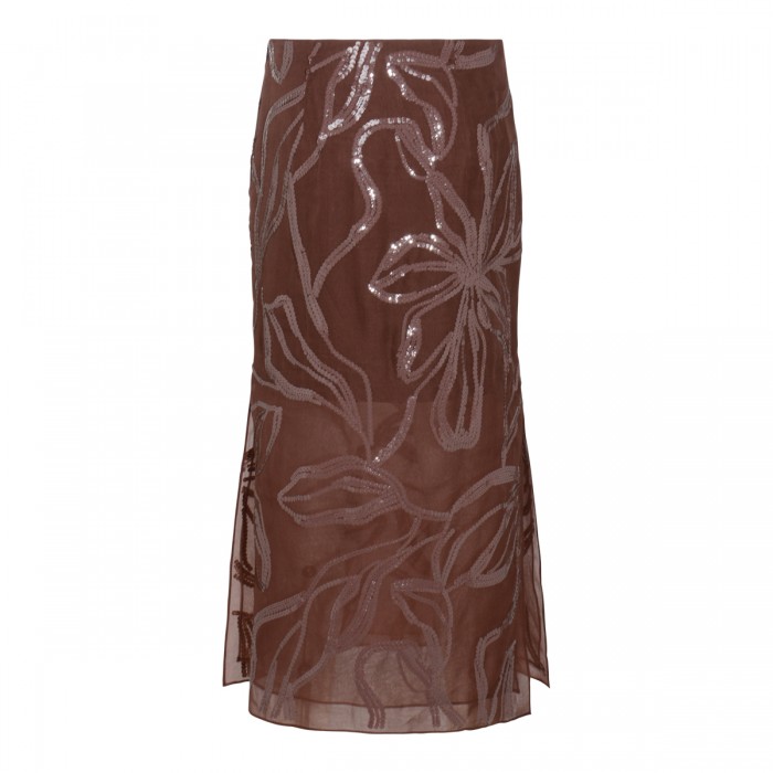 BORDEAUX SILK SKIRT 2