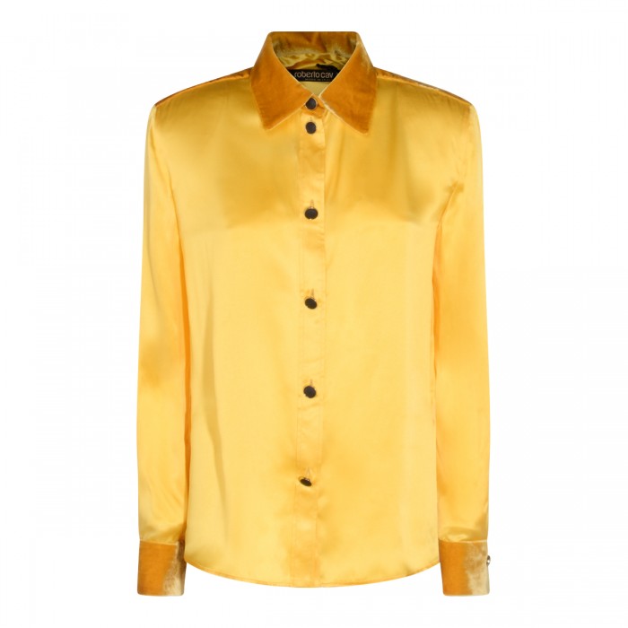 YELLOW SILK SHIRT