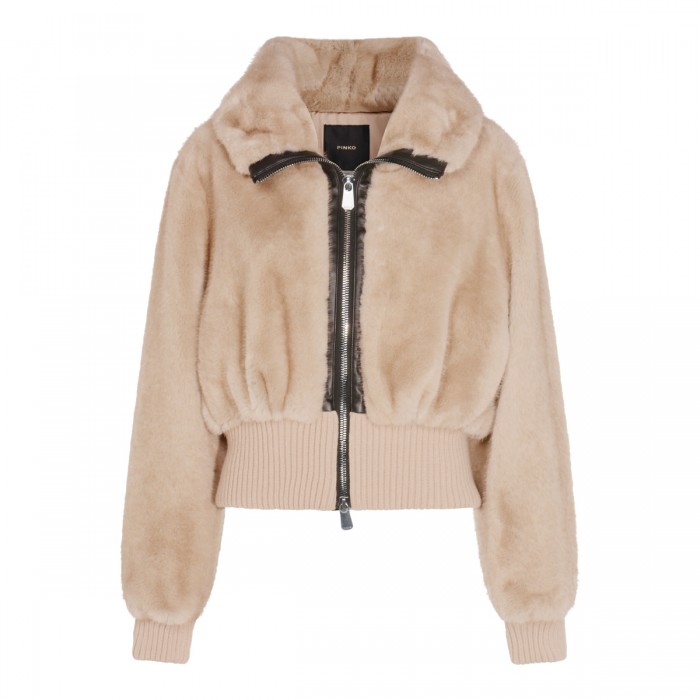 BEIGE FUR JACKET