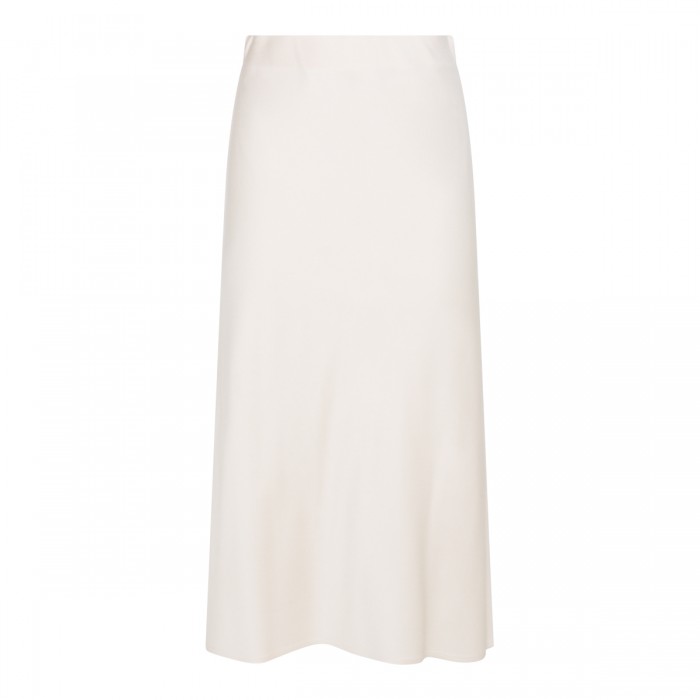 WHITE MIDI SKIRT