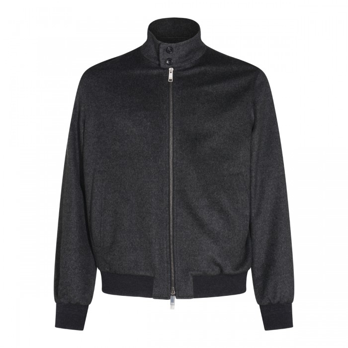 DARK GREY WOOL CASUAL JACKET