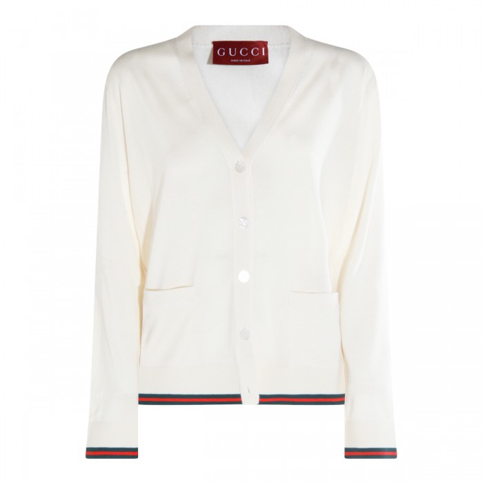 WHITE WOOL KNITWEAR