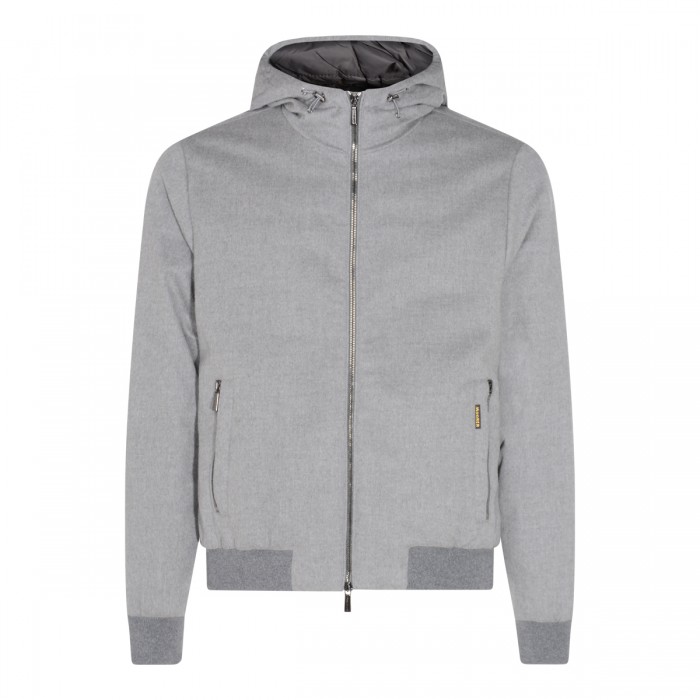 GREY WOOL ONIRO DOWN JACKET
