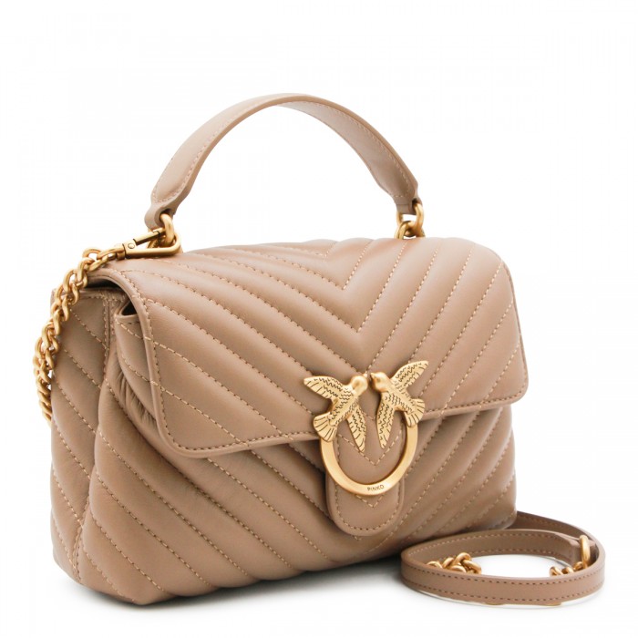 CAMEL LEATHER SHOULDER BAG 2