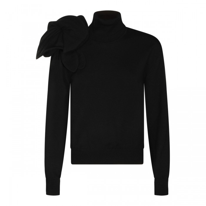 BLACK WOOL KNITWEAR