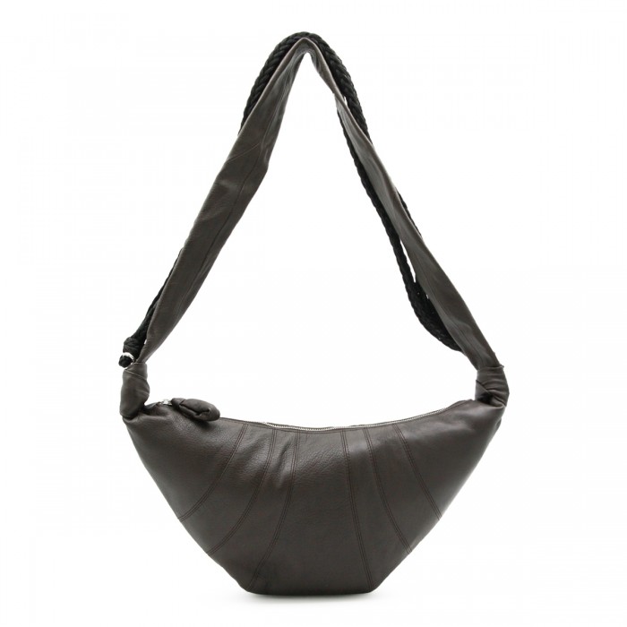 DARK BROWN LEATHER BRAID...