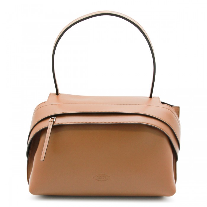 BROWN LEATHER WAV SHOULDER BAG