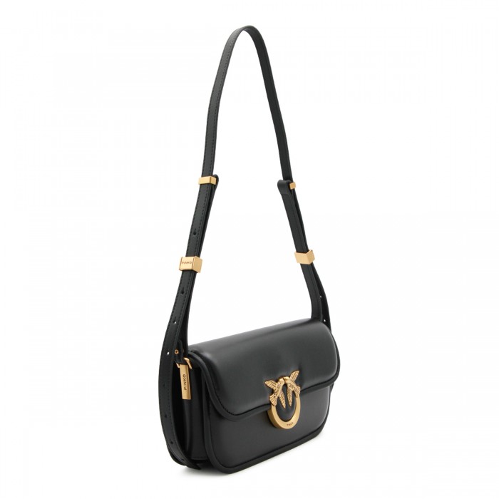 BLACK LEATHER CROSSBODY BAG 2