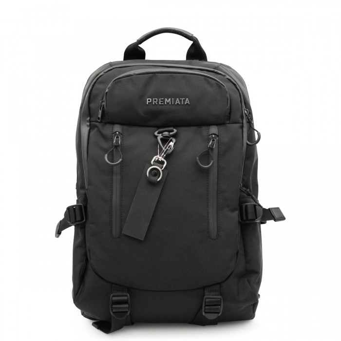 BLACK NYLON VENTURA BACKPACK