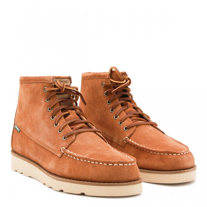 BROWN LEATHER TALA MID BOOTS 2