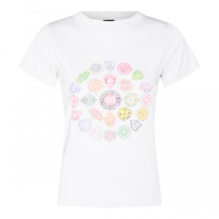 WHITE COTTON T-SHIRT