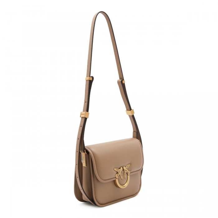 CAMEL LEATHER CROSSBODY BAG 2