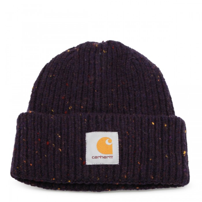 PURPLE WOOL BEANIE