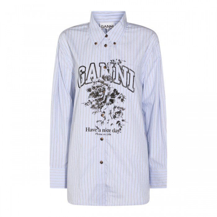 LIGHT BLUE AND BLACK COTTON...