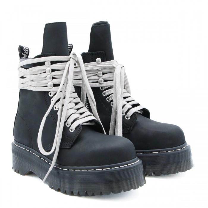 BLACK LEATHER STEEL TOE BOOTS 2