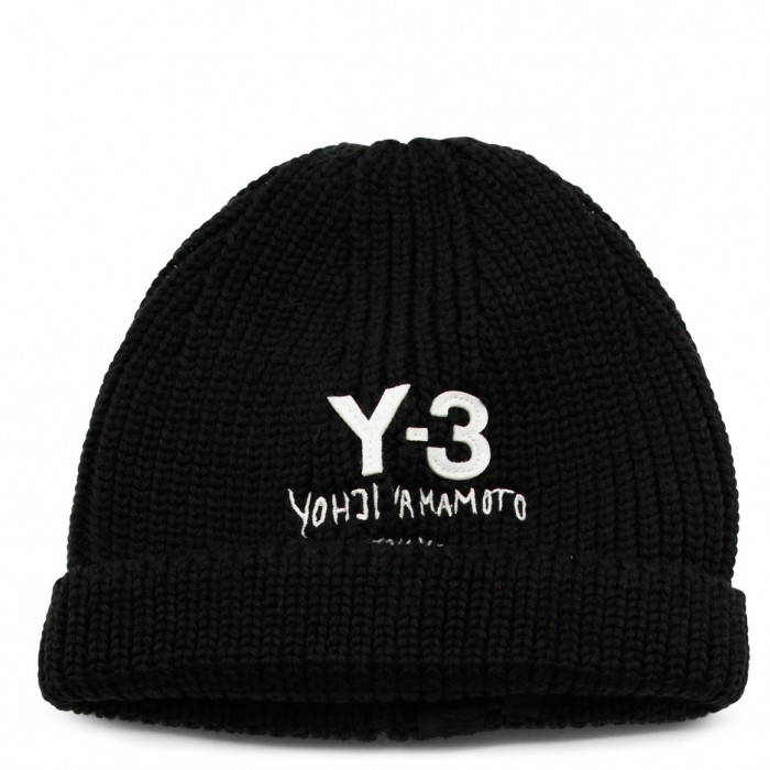 BLACK WOOL BEANIE