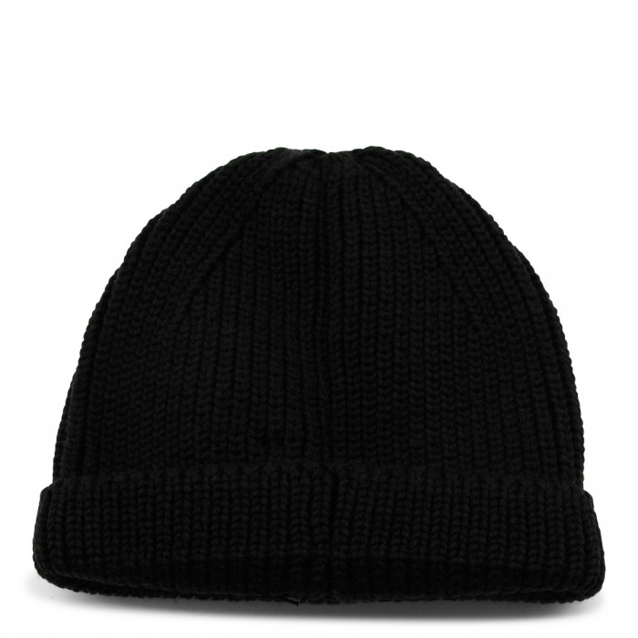 BLACK WOOL BEANIE 2