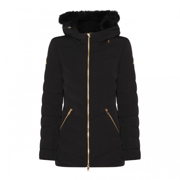 BLACK NYLON DOWN JACKET