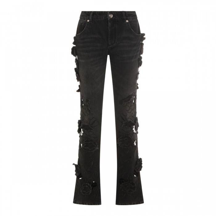 BLACK COTTON JEANS