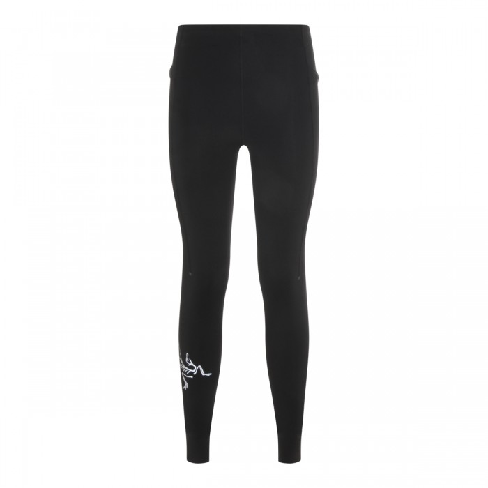 BLACK NYLON NORVAN PANTS