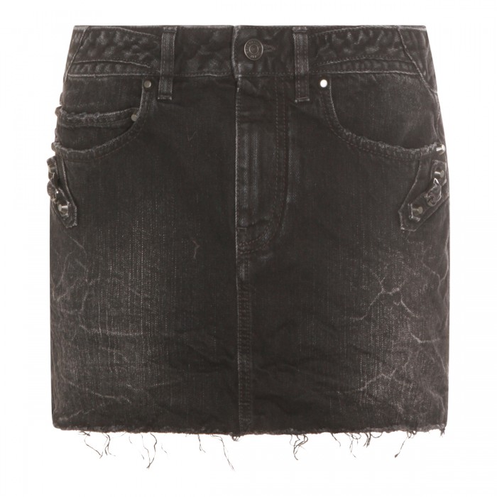 BLACK COTTON SKIRT