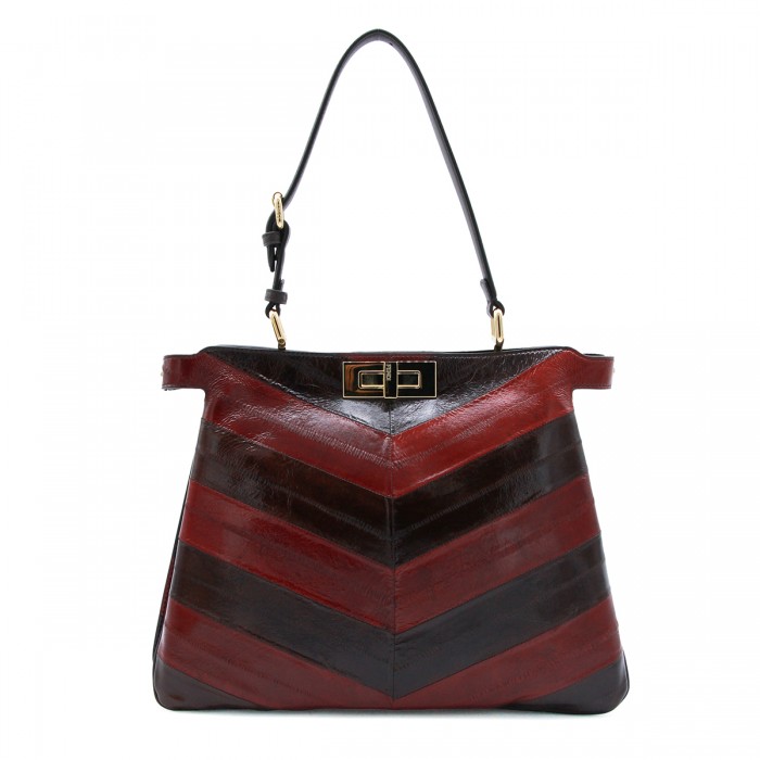 BROWN AND RED LEATHER...