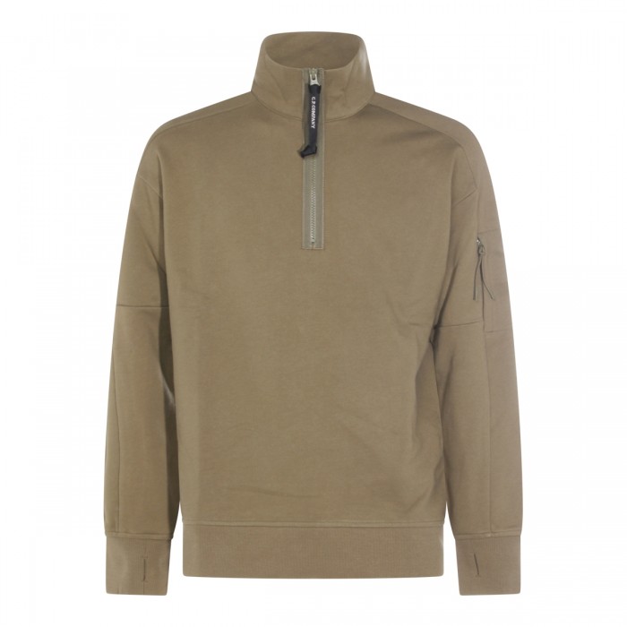 GREEN COTTON SWEATSHIRT