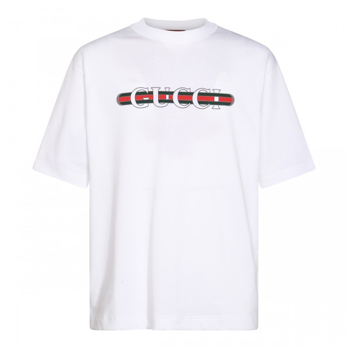 WHITE COTTON T-SHIRT
