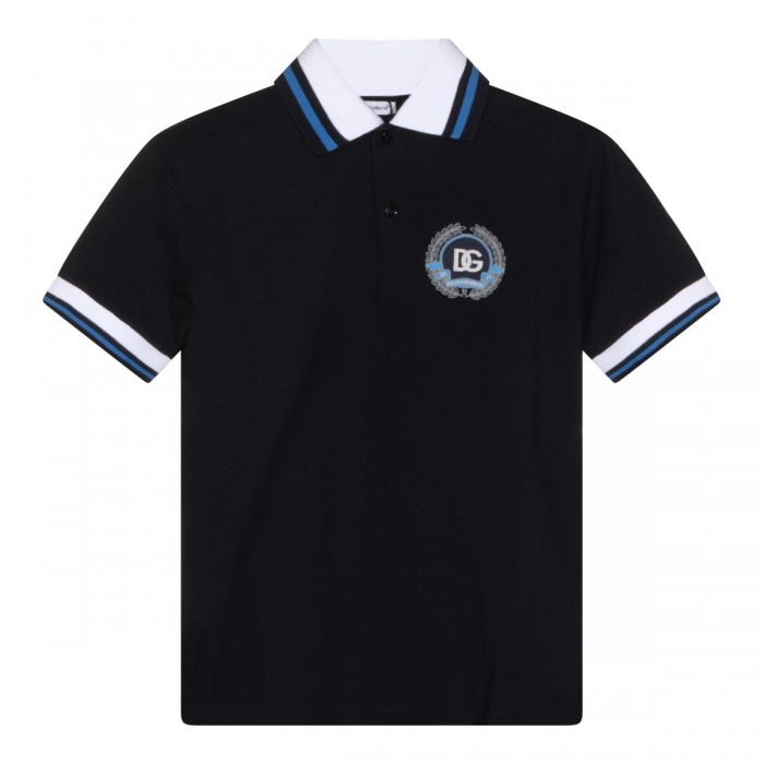 DARK BLUE COTTON POLO SHIRT
