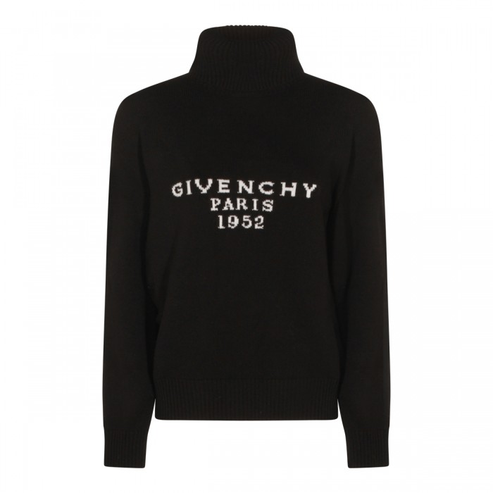 BLACK WOOL KNITWEAR
