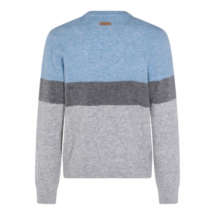 GREY AND BLUE WOOL KNITWEAR 2