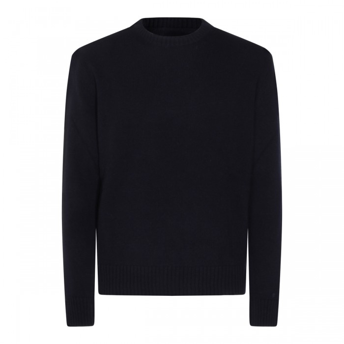 DARK BLUE WOOL KNITWEAR