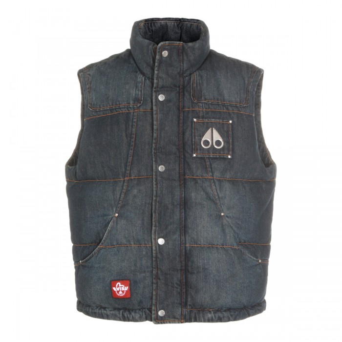 DENIM COTTON EVISU DOWN JACKET