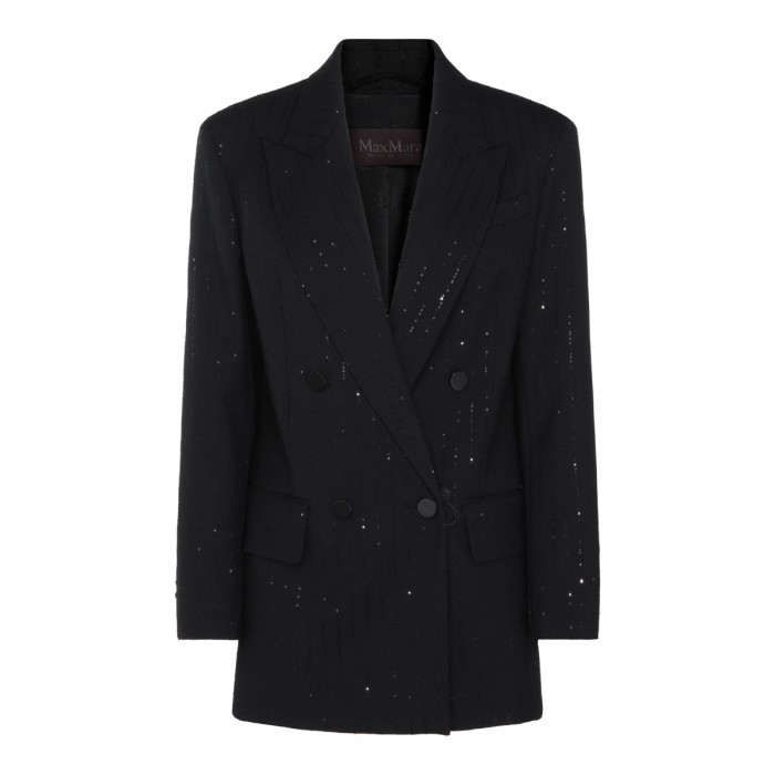 BLACK WOOL APPIA BLAZER