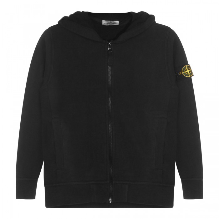 BLACK COTTON SWEATSHIRT