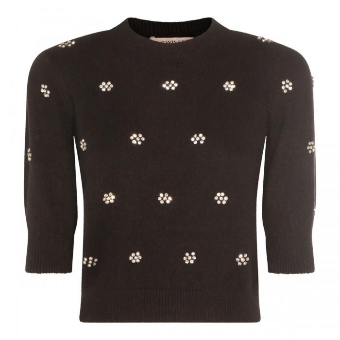 BLACK WOOL KNITWEAR
