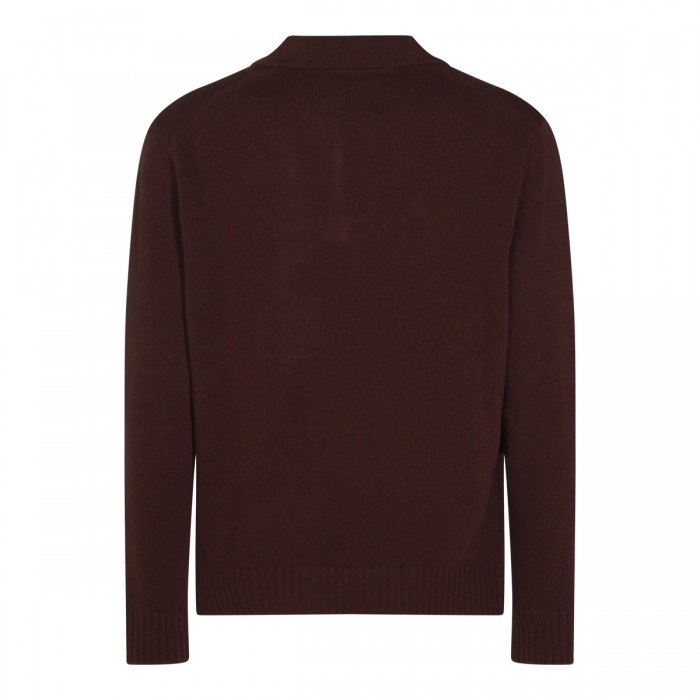 DARK BROWN WOOL KNITWEAR 2