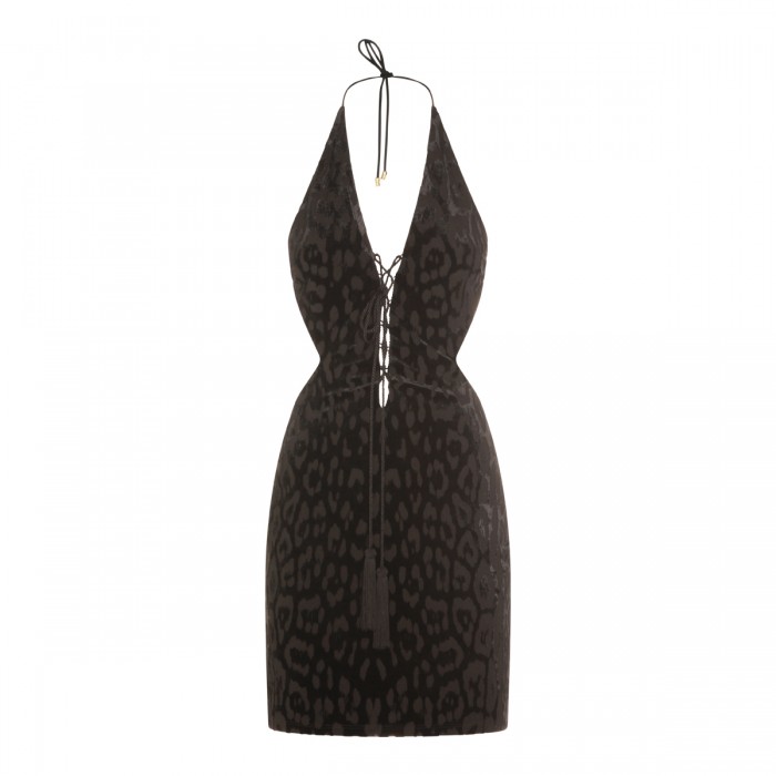 BLACK VISCOSE DRESS