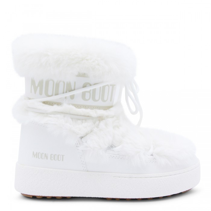 WHITE L TRACK BOOTS