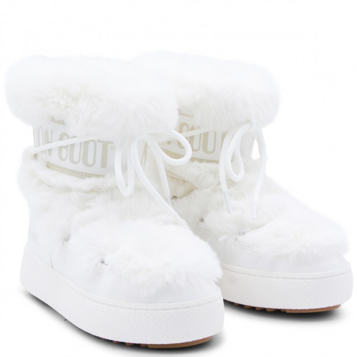 WHITE L TRACK BOOTS 2