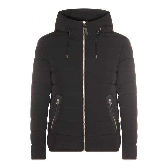 BLACK NYLON DOWN JACKET
