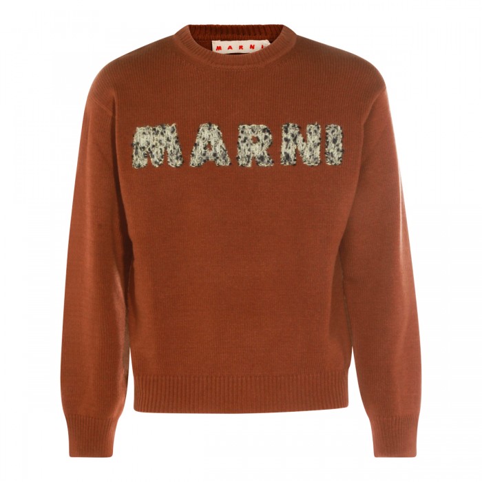 BROWN WOOL KNITWEAR