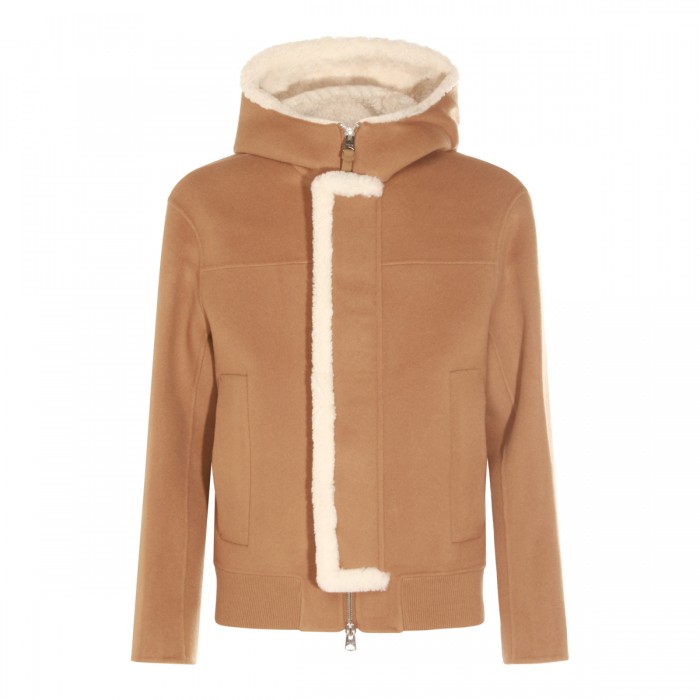 BROWN WOOL CASUAL JACKET
