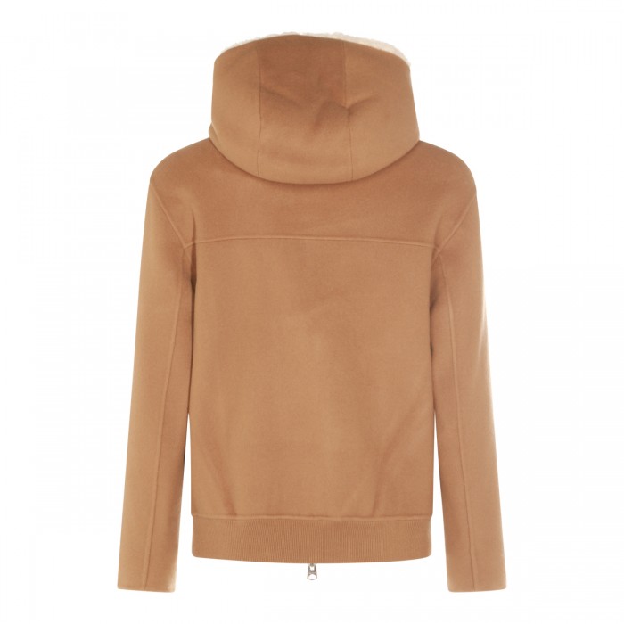 BROWN WOOL CASUAL JACKET 2