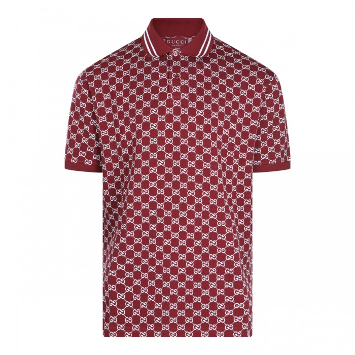 RED ANCORA COTTON POLO SHIRT