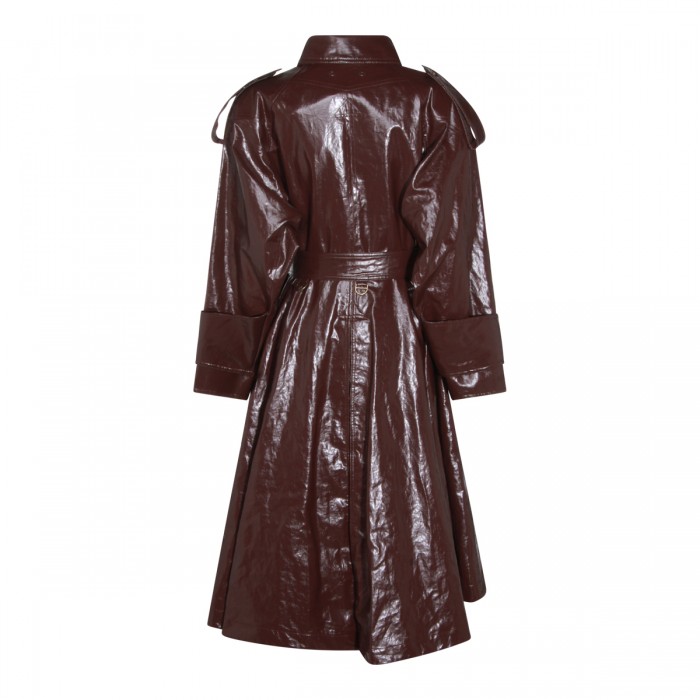 DARK PURPLE LEATHER TRENCH... 2