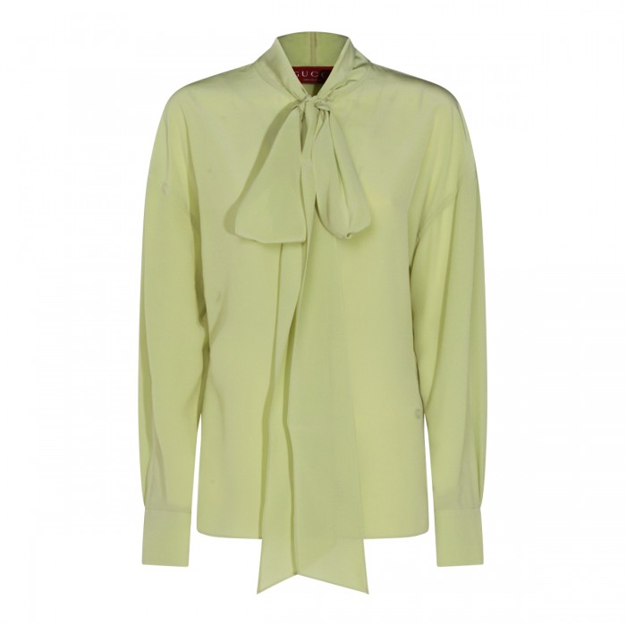 LIGHT GREEN SILK SHIRT