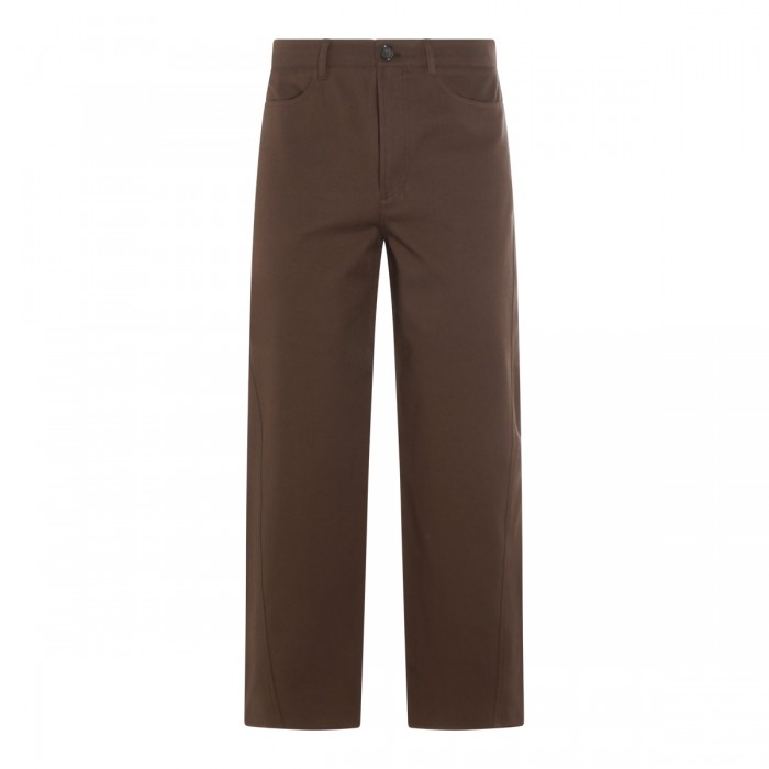 BROWN COTTON JEANS