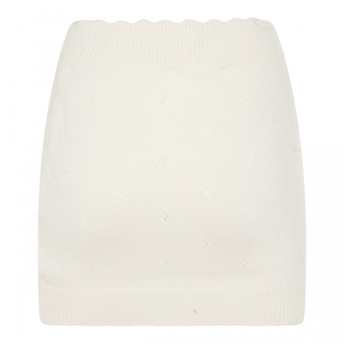WHITE WOOL SKIRT 2